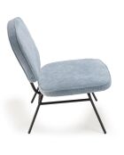 Chaise en Velours Estelle bleue - 58x72x72 cm